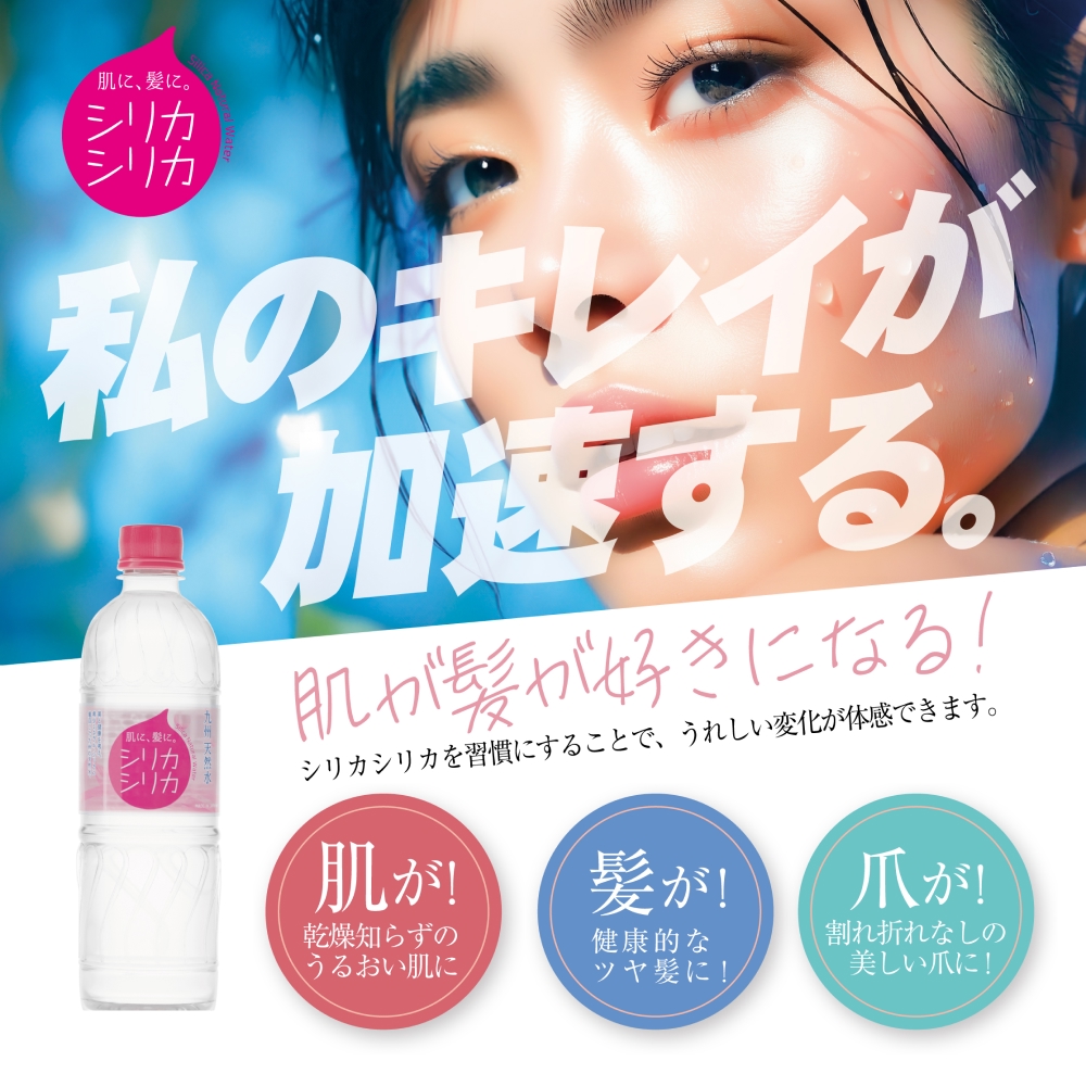 九州天然水 シリカシリカ 500ml×24本 九州 天然水 シリカ シリカ水 500ml 24本 飲料水 軟水 美容 ミネラル 大分県 玖珠町 くじゅう連山 名水百選 ナチュラルミネラルウォーター アクアポリン 肌 髪 コラーゲン ケラチン 秋田県立大学 北川良親 透過性 高含有量
