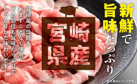 国産母豚 宮崎県産豚肉 切り落とし＆ミンチセット 4kg_M277-004