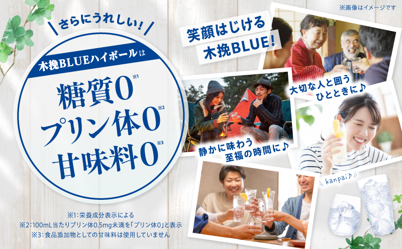 【最速便】木挽BLUEハイボール 2箱(48本) お酒 酒 アルコール 木挽きBLUE ハイボール 缶 ソーダ割り 食中酒 糖質ゼロ_M375-003-02-2W