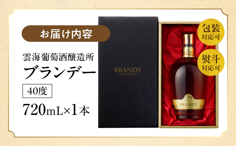 【最速便】雲海葡萄酒醸造所 ブランデー 720ml_M375-005-02-2W