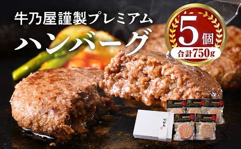 牛乃屋謹製プレミアムハンバーグ 5個_M288-001