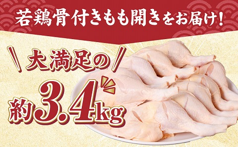 宮崎県産若鶏骨付もも開き 10本セット_M304-003