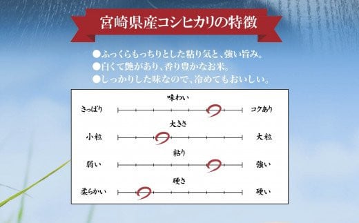 《2ヶ月に1回発送》定期便 宮崎産コシヒカリ10kg(5kg×2袋) ×3回 計30kg お届け月が選べます_M181-T008-01