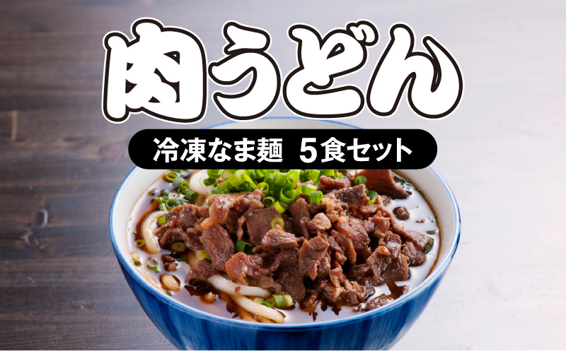 ＜大盛うどん＞肉うどん 冷凍なま麺 5食セット_M253-002