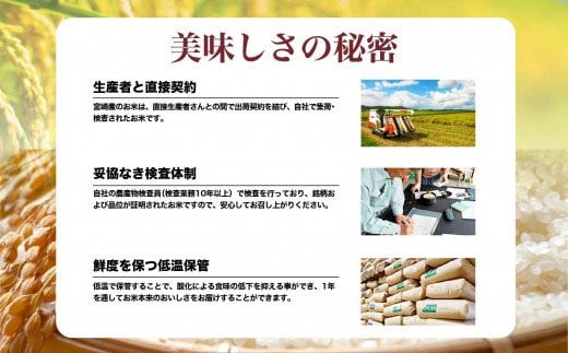 《2ヶ月に1回発送》定期便 宮崎産コシヒカリ10kg(5kg×2袋) ×3回 計30kg お届け月が選べます_M181-T008-01