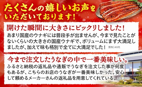 【数量限定】国産うなぎ蒲焼4尾(計800g以上) 鰻蒲焼 ウナギ蒲焼用たれ さんしょうのセット(うなぎ1尾180g以上の鰻4尾からなるウナギの詰め合わせ)_M040-011-UP