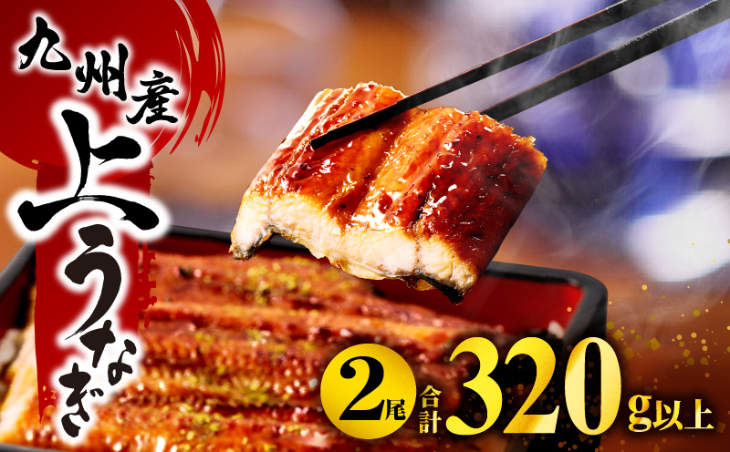 九州産うなぎ蒲焼2尾(計320g＆さんしょう、たれ付き) うなぎ 蒲焼き うなぎ蒲焼 冬うなぎ 冬鰻 簡単調理 レンジ 湯煎 レトルト セット 国産 惣菜 魚介 水産物 贈答 贈り物 ギフト 化粧箱入り 小分け パック 冷凍 人気 おすすめ 鰻楽_M040-015
