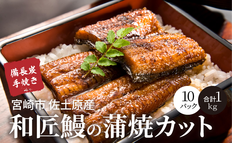【宮崎市佐土原産】備長炭手焼き 和匠うなぎの蒲焼カット10パックセット 計1kg 国産 うなぎ 鰻 ウナギ うなぎ蒲焼き 鰻蒲焼 鰻の蒲焼 うなぎの蒲焼 蒲焼 カット カット済 10パック 1kg 湯煎 ボイル 冷凍 小分け パック 真空パック うな重 うな丼 ひつまぶし グルメ ギフト_M080-003_01
