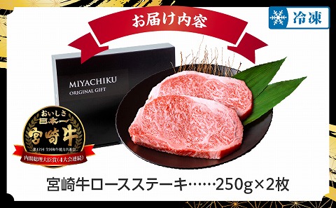 【数量限定】畜産農家応援！宮崎牛ロースステーキ250g×2 国産 国産牛 宮崎牛 みやざき牛 ブランド牛 和牛 ロース肉 _M132-014-PU3