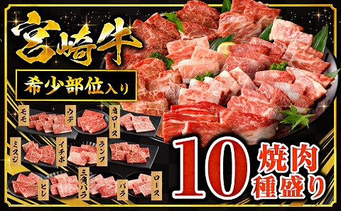 宮崎牛焼肉10種盛り合わせ_M132-067