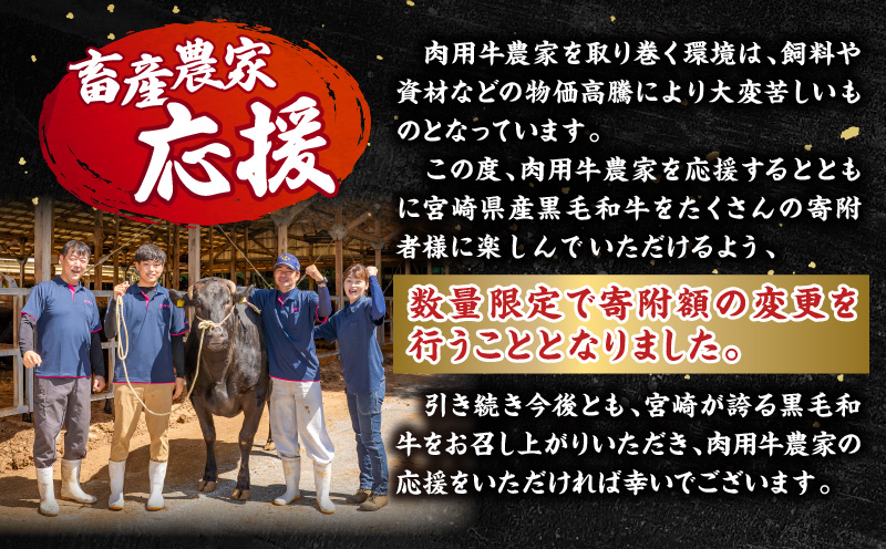 【数量限定】畜産農家応援！宮崎県産黒毛和牛ロースステーキ250g×2｜牛肉 肉 お肉 精肉 国産牛 黒毛和牛 和牛 ロースステーキ ステーキ ステーキ肉 ステーキ用 ロース 焼肉 BBQ お祝い 贈答 贈り物 ギフト パック 冷凍 おすすめ 人気 |_M132-091-PU3