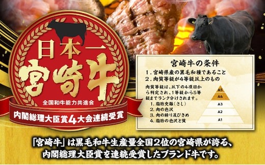 A5ランク限定！宮崎生まれ宮崎育ち！宮崎牛贅沢食べ尽くし定期便(総重量2.0kg)_M132-T004