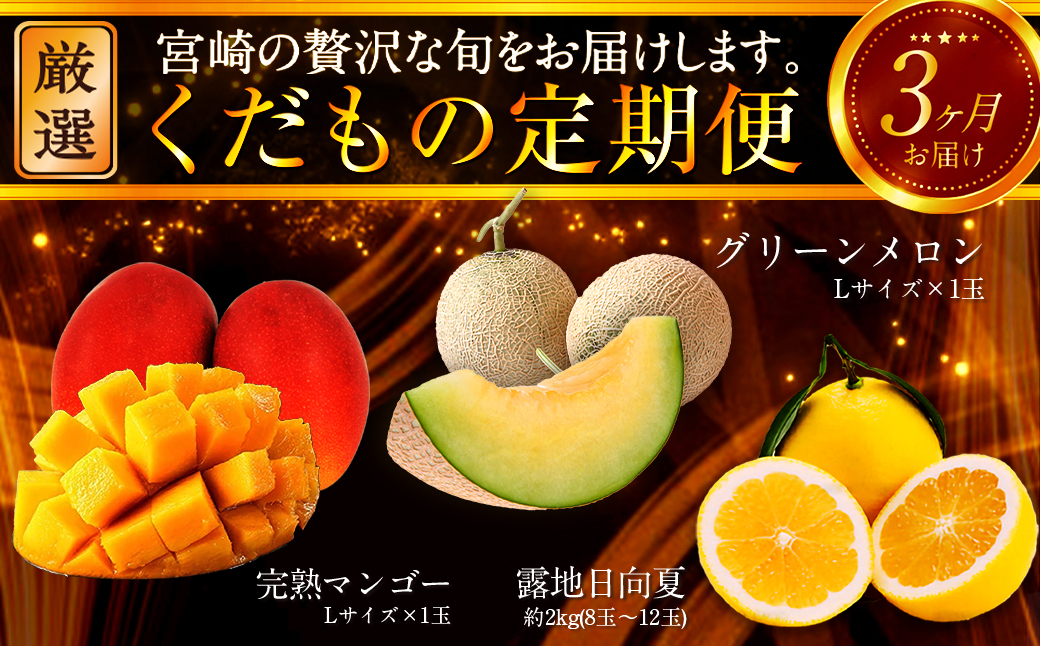 《2026年発送先行予約》【数量・期間限定】青果店厳選！「3ヶ月お届け！くだもの定期便Vol.4」_M153-T024