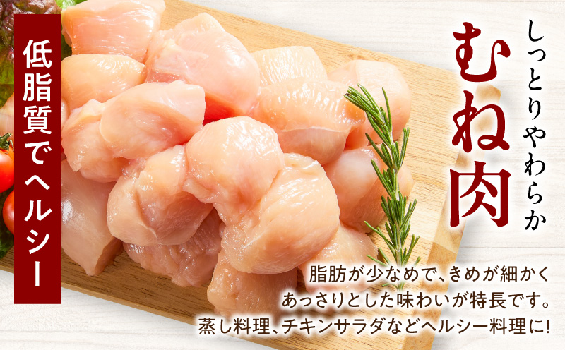宮崎県産 鶏むね肉 計1.5kg(300g×5パック) 国産 鶏肉 むね肉 むね 肉 カット カット済み 小分け 冷凍 パック 料理 おかず 1.5kg 300g_M179-033-01