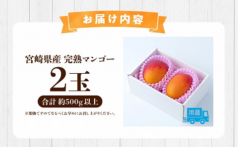 《2025年発送先行予約》【期間・数量限定】宮崎県産 完熟マンゴ－ 2玉_M184-001_02