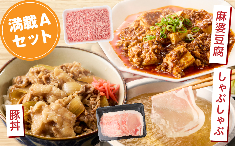宮崎県産豚4.5kg 満載Aセット 豚 豚肉 豚肩ロース 豚ロース モモ ウデ スライス 切り落とし ミンチ しゃぶしゃぶ ぶた肉 炒め物 冷凍 豚汁_M241-021-02