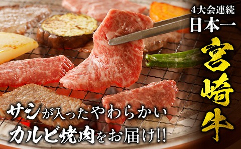 宮崎牛 カルビ焼肉 (500g×2) 合計1kg_M243-010