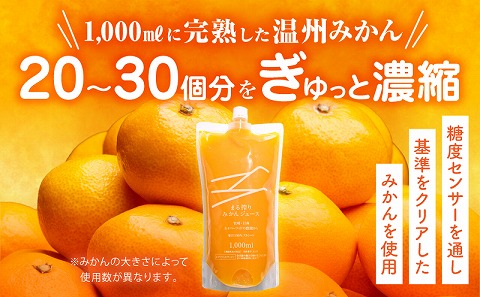 宮崎県産 まる搾りみかんジュース 1,000ml×3本_M249-002