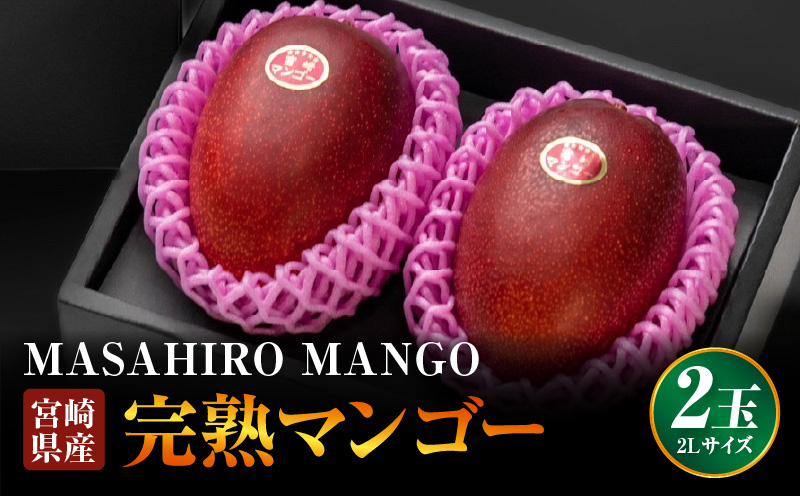 《2026年発送先行予約》【数量・期間限定】【農家直送】MASAHIRO MANGO 宮崎県産完熟マンゴー 2Lサイズ×2玉 完熟マンゴー マンゴー 果物_M380-001-01