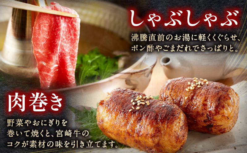 宮崎牛モモスライス 500g 赤身 すき焼き しゃぶしゃぶ_M389-002-02