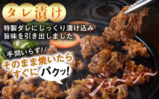 牛カルビ タレ漬け1.5kg_AA-3316_(都城市) 牛肉 味付き牛カルビ 希少部位 300gパック 真空 小分け 1500g 焼肉 バーベキュー