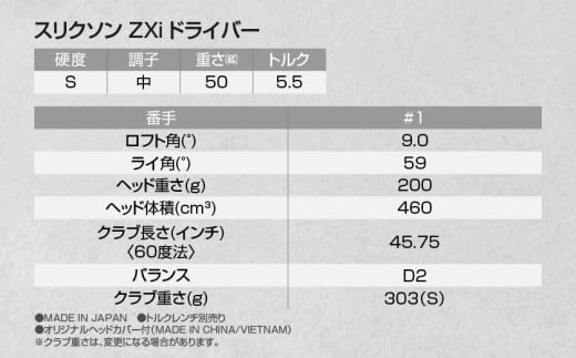 スリクソン ZXi ドライバー 【S/9】≪2024年モデル≫_CK-C701-9S