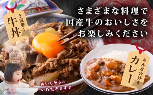 国産牛切り落とし900g_LF-3604_(都城市) 国産牛 切り落とし 切落し 450g 2袋 牛丼 炒め物 肉 おかず 食卓 料理 牛 旨味 まろやか 柔らかい