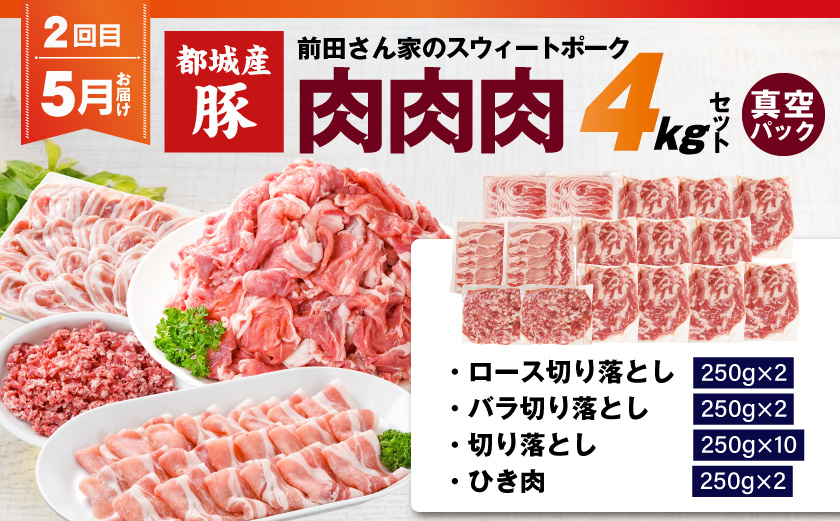 【事業者コラボ定期便】お肉のベストヒットリレー≪4～6月お届け≫_T60-MY04