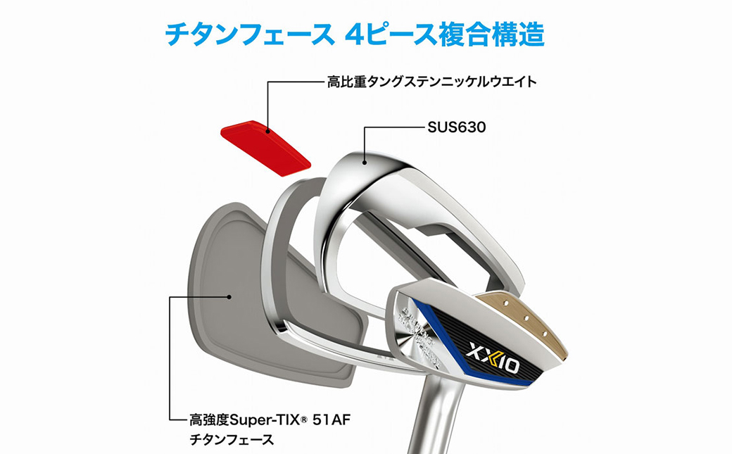 ゼクシオ 13 アイアン スチールシャフト【S/SW】 ≪2023年モデル≫_DA-C706-SWS