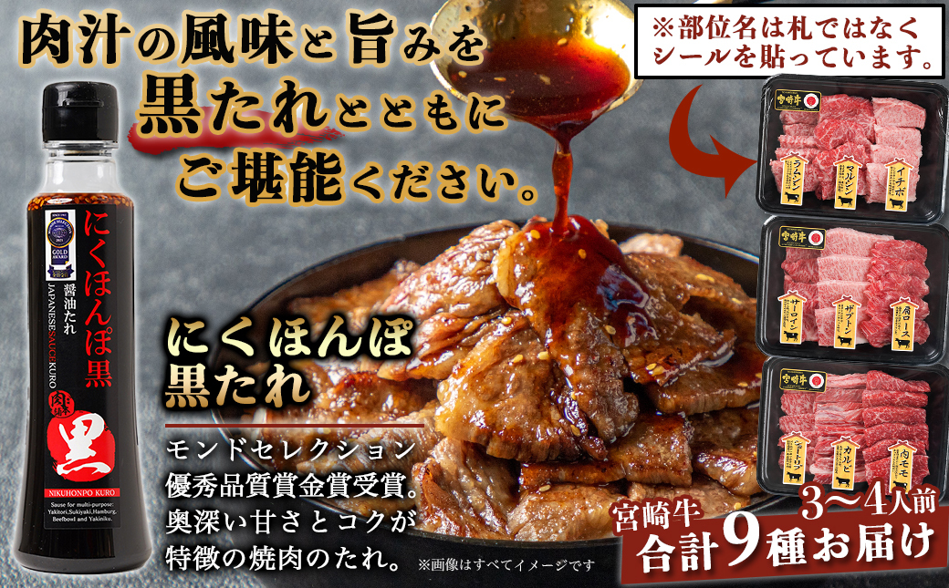 【数量限定】宮崎牛9種盛り焼肉セット_22-3101