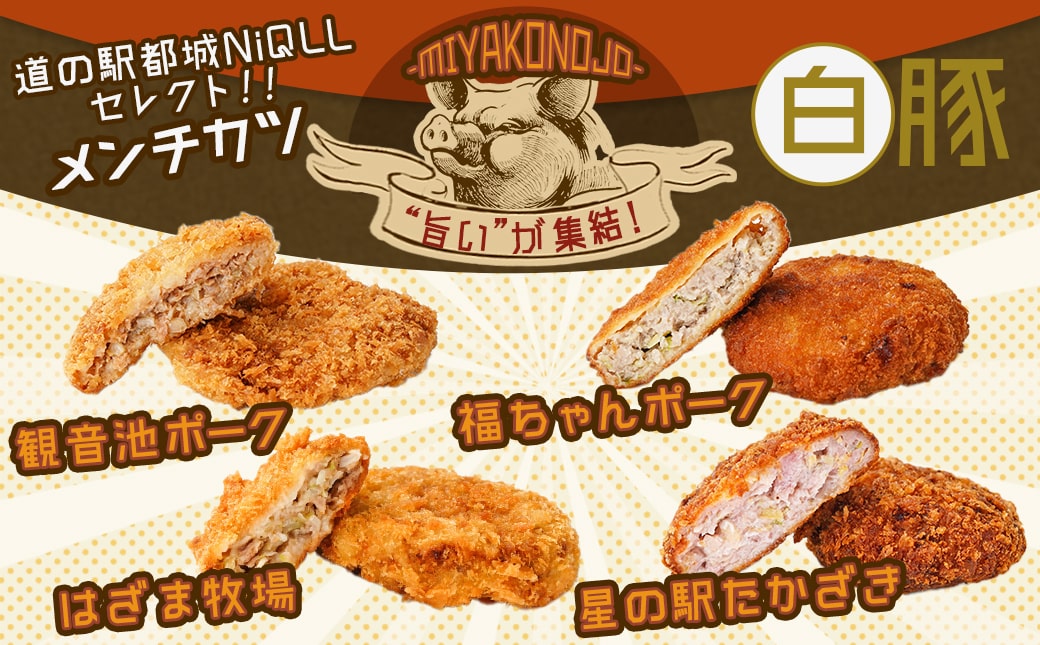 「道の駅」都城NiQLL★都城メンチ 食べ比べセット_MJ-I506