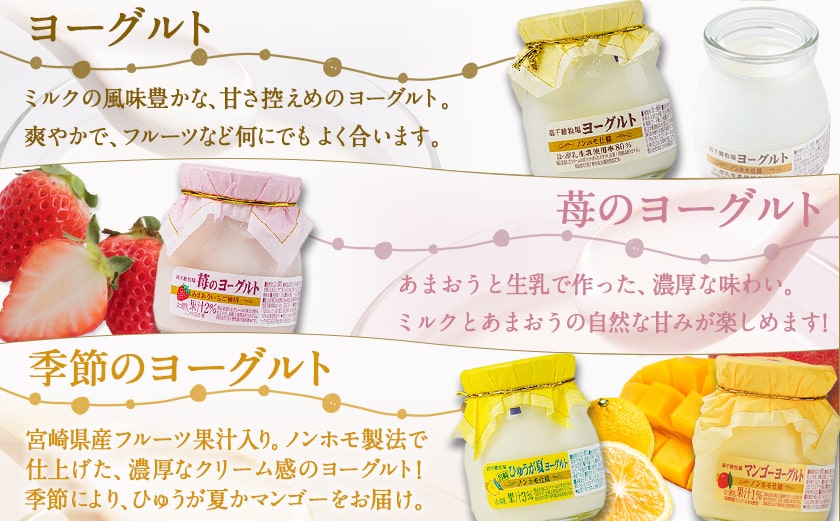 高千穂牧場ヨーグルト&ドリンクバラエティセット(プリン付き)《ご入金翌月の中旬〜下旬の水曜日頃出荷》_MJ-1616_(都城市) 乳製品 ヨーグルト 苺ヨーグルト 季節のヨーグルト のむヨーグルト カフェオレ 和紅茶オレ カスタードプリン セット ヨーグルト 7種 濃厚 和紅茶オレ 