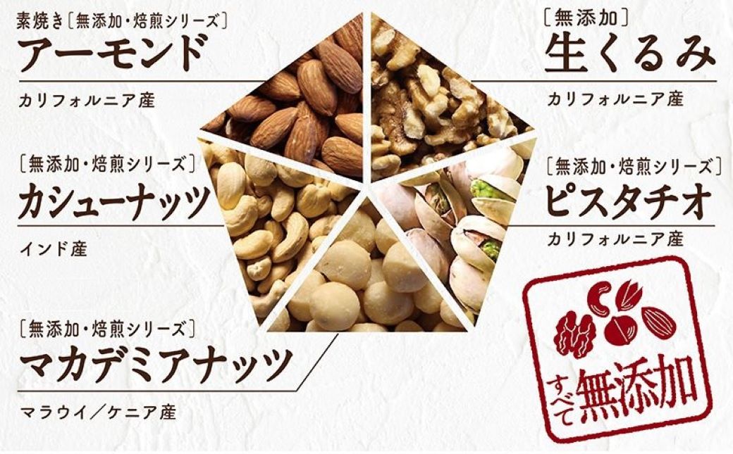 栄養豊富!ナッツ5種詰合せ2kg_90-015