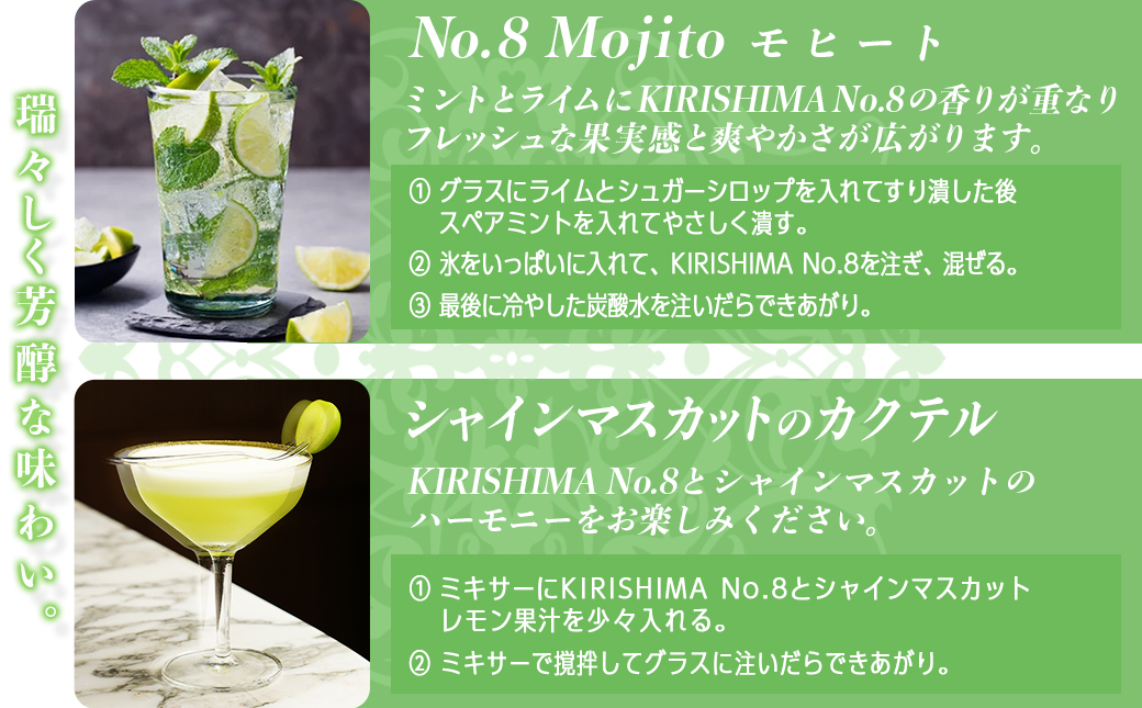 【霧島酒造】KIRISHIMA No.8(25度)900ml×2本 ≪みやこんじょ特急便≫_11-0703