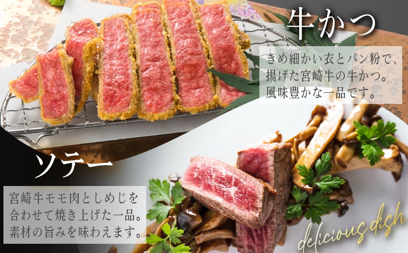 宮崎牛モモステーキ100g×8枚_25-026_(都城市) ステーキ 牛肉 宮崎牛 和牛 国産 モモ肉 A4 個別真空 100g×8枚