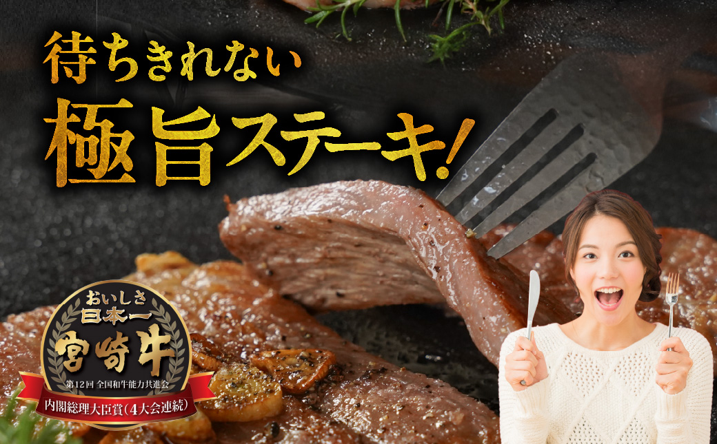 宮崎牛ロースステーキ4枚 計1000g_29-N201