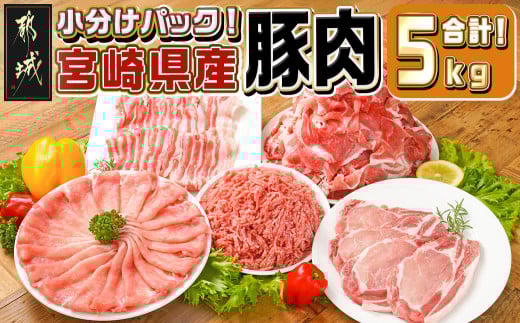 宮崎県産豚肉5kgセット_AC-M601_(都城市) ロース バラ 切り落とし ミンチ すき焼き とんかつ 焼肉 炒め物 ハンバーグ