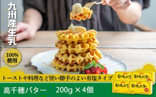 高千穂バター・霧島山麓牛乳セット_MJ-2308_(都城市) 合計1kg バター 高千穂バター 高千穂発酵バター 長期保存 霧島山麓牛乳 成分無調整牛乳 有塩タイプ デーリィ 