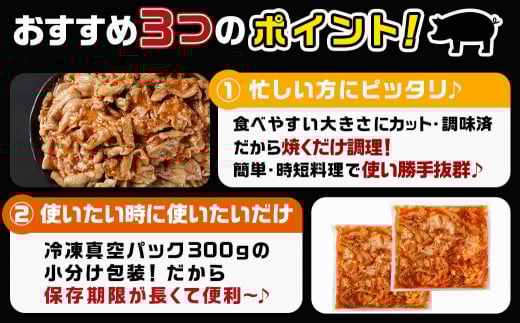 やみつき豚ホルモン!3kg!真空小分けパック!_LG8-3303_(都城市) 国産豚 ホルモン 味付き 300g 10P 3kg 小分け 真空パック おつまみ 焼くだけ 簡単調理 豚肉