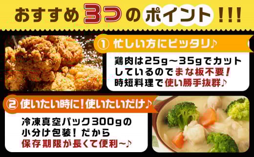 国産若鶏3kgセット 小分けパック!カット済み!(もも300g×3P・むね300g×7P)≪みやこんじょ特急便≫_11-33-007-N3kg-Q
