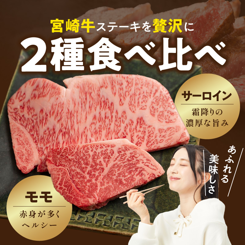 宮崎牛サーロイン モモステーキセット N0217-YB1112