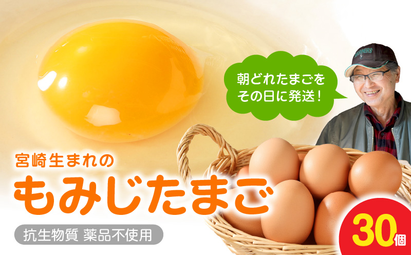 延岡産もみじ玉子30個 N033-YA0140