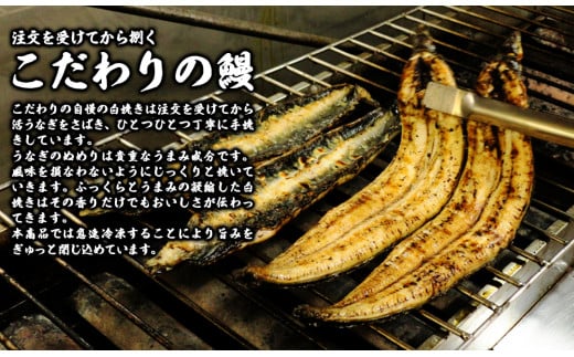 【急速冷凍】北川鰻の白焼き（４尾）　N010-ZB421