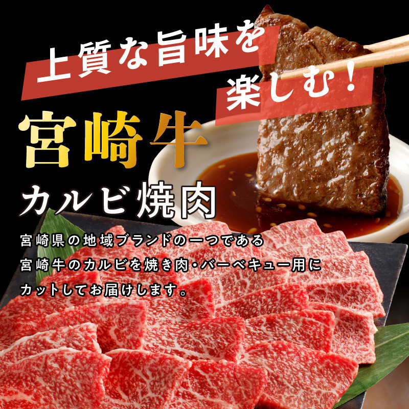 宮崎牛カルビ焼肉 400g　N0140-YA2249