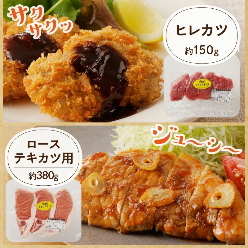 【宮崎ブランドポーク】食べ比べセット合計約2.1kg N061-YB724