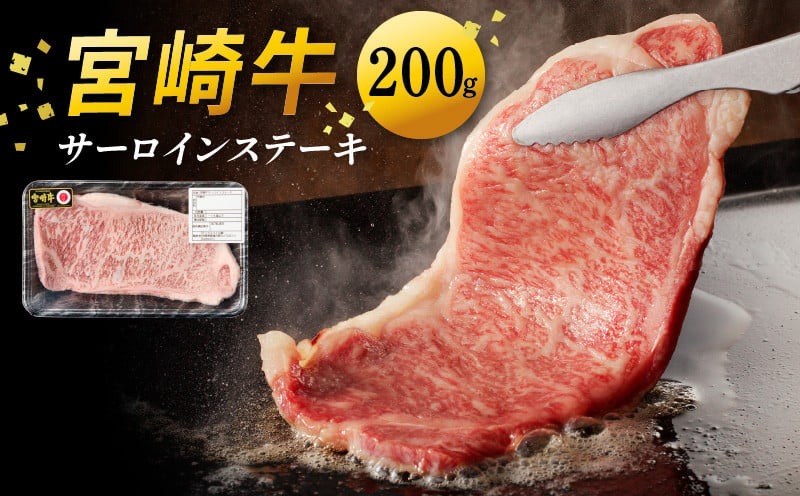 宮崎牛 サーロインステーキ200g N0140-YA4426