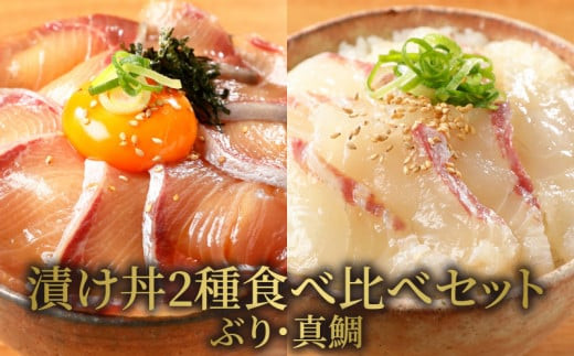 【冷凍】日向灘ぶりと真鯛の漬け丼2種食べ比べセット　100g×8袋　N019-ZA828