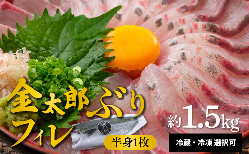 宮崎産 新海屋 鰤屋金太郎 金太郎 ぶり フィレ 約1.5kg 半身 1枚　冷凍　N018-ZA4406_2