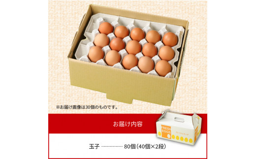 延岡産もみじ 玉子 卵 たまご タマゴ 80個　N033-ZA234