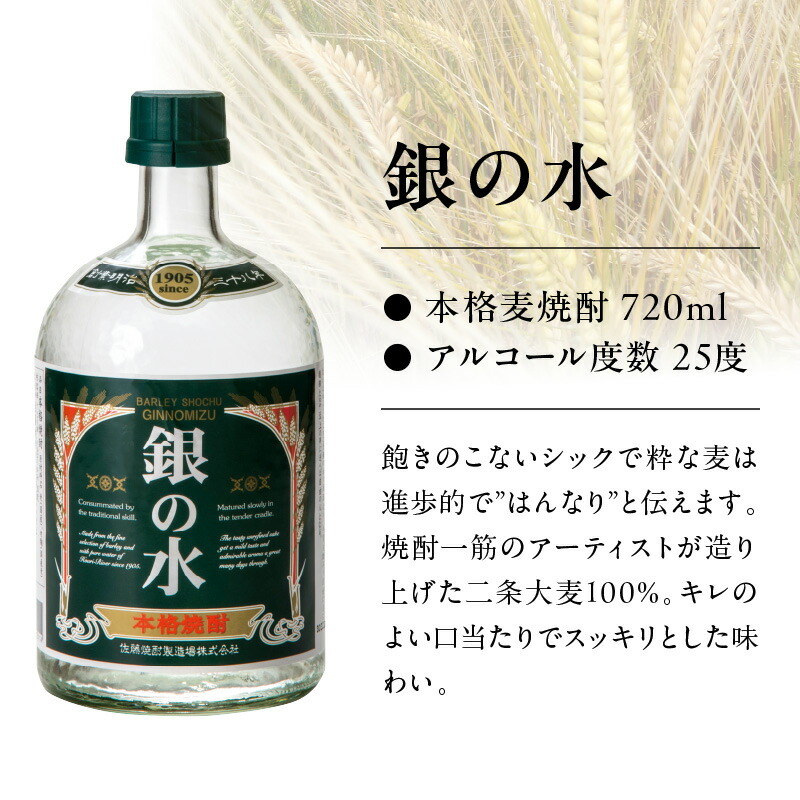 【本格麦焼酎】銀の水・銀の水BLACK飲み比べセット N076-YA759